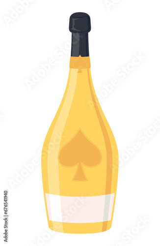 champagne bottle golden