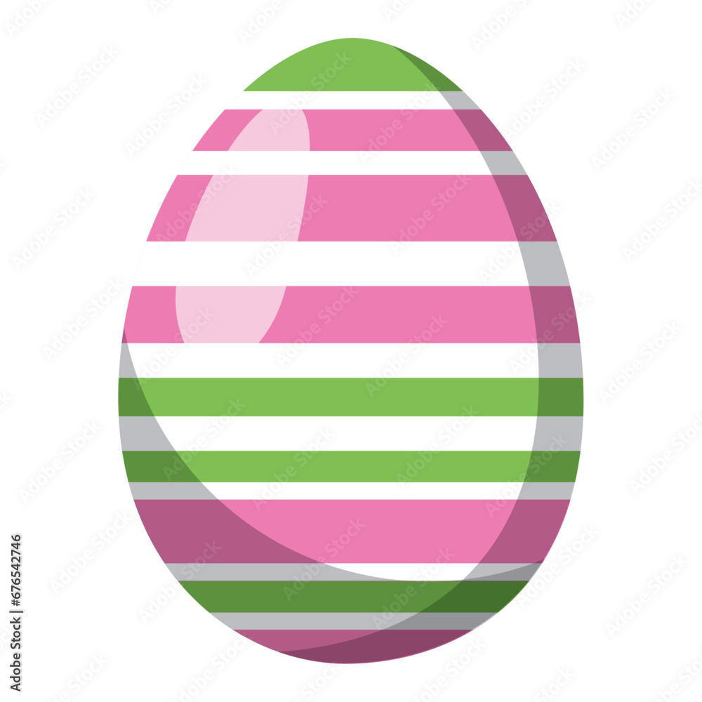 Isolated colored realistic easter egg icon Vector