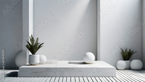 Product Platform. Home Decoration with Modern Designed Flower Pots. Minimalist Style. Pots That Add Liveliness to the Windowsill