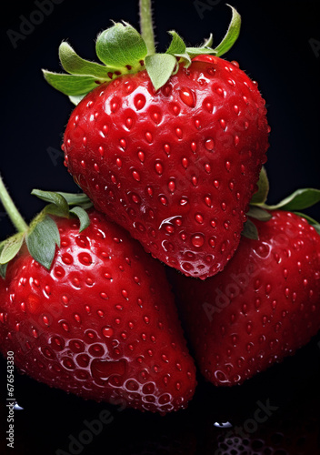 wallpaper strawberry close up shot created with Generative Ai