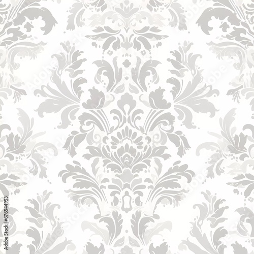 Old distressed white wallpapers with beautiful vintage patterns. © serdjo13