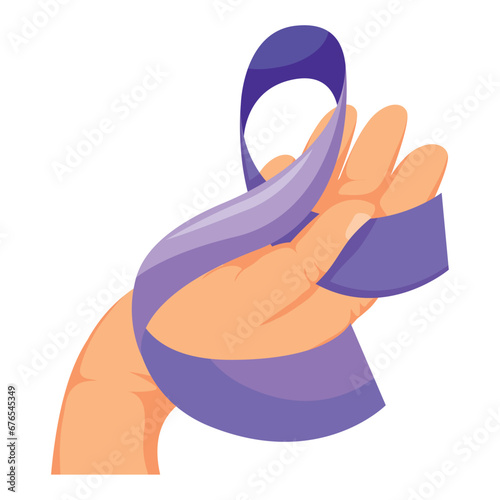 epilepsy ribbon on hand