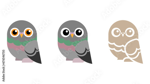 Dove, bird, parrot (vector, logo, illustration)