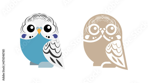 Beautiful parrot vector, logo, illustration