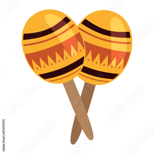 mexican maracas illustration