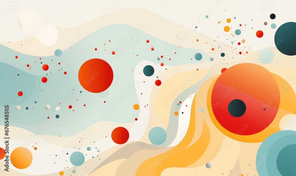 Abstract background with colorful spots and circles. Vector illustration for your design