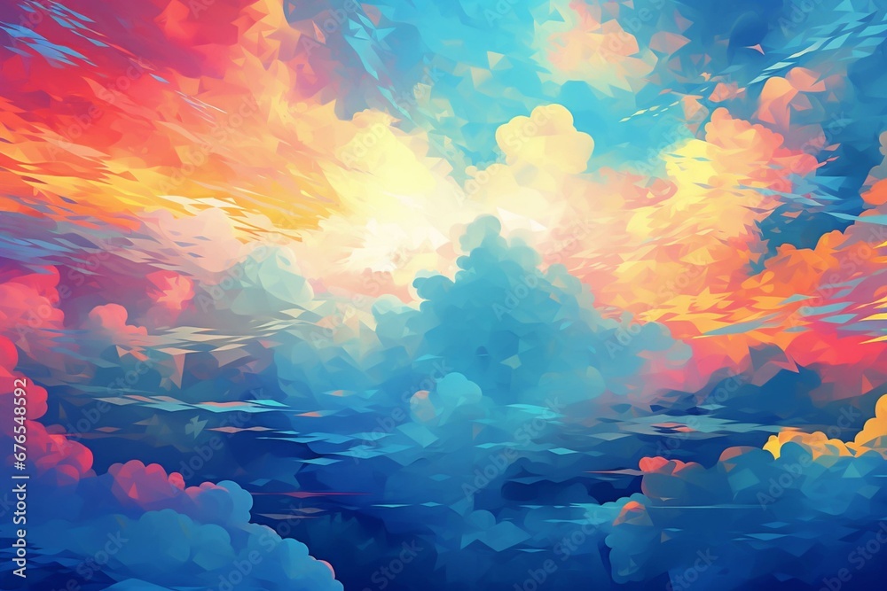 Abstract sky background with clouds. Generative AI