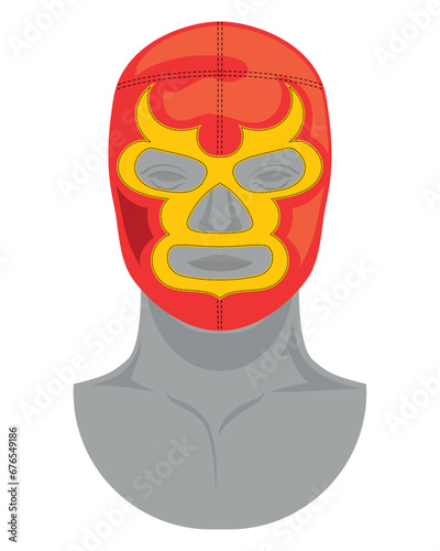 mexican wrestling mask red