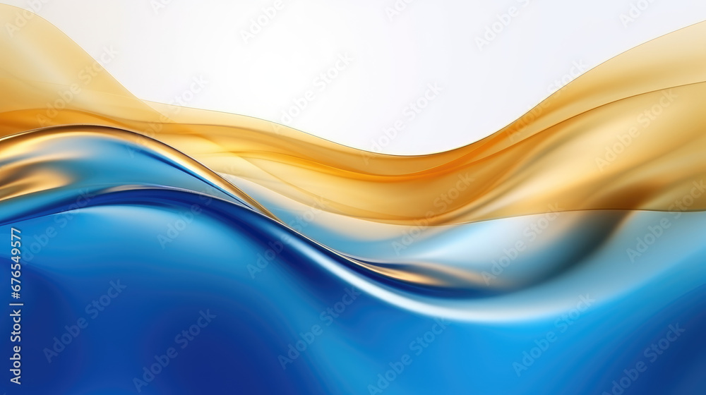 An abstract composition featuring elegant gold and blue waves creates a luxurious background with ample space for text placement.Generative AI An abstract composition featuring elegant gold and blue waves creates a luxurious background with ample space for text placement.Generative AI
