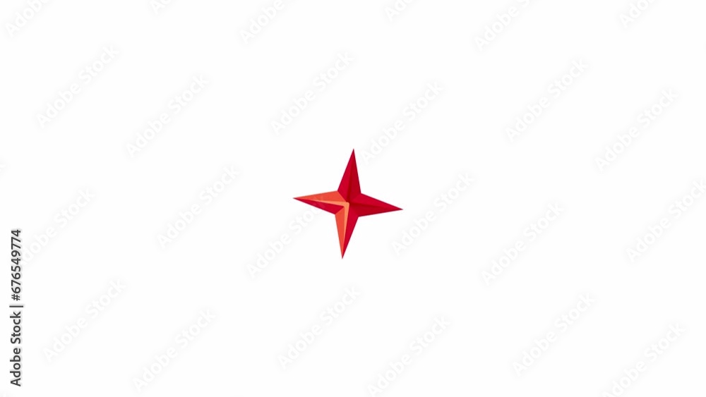 Four pointed star twinkle rotating 2D object animation. Xmas Christmas shine flat cartoon 4K video, transparent alpha channel. Burst star. Magical starry shape animated element on white background Four pointed star twinkle rotating 2D object animation. Xmas Christmas shine flat cartoon 4K video, transparent alpha channel. Burst star. Magical starry shape animated element on white background