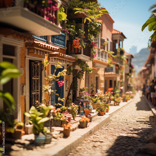 Calles coloniales coloridas