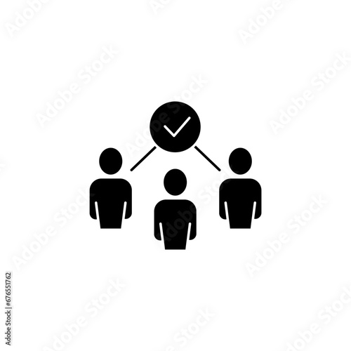 attendees concept line icon. Simple element illustration. attendees  concept outline symbol design.