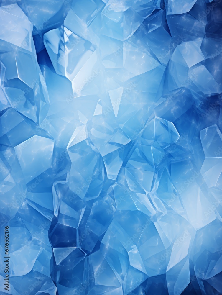 Ice Creative Abstract Geometric Texture. Graphic Digital Art Decoration. Abstract Shaped Surface Vertical Background. Ai Generated Vibrant Angular Pattern.