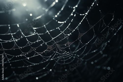spider web and the movement of spider, cinematic, photorealistic created with Generative Ai