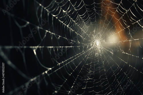 spider web and the movement of spider, cinematic, photorealistic created with Generative Ai © Andrii Yablonskyi