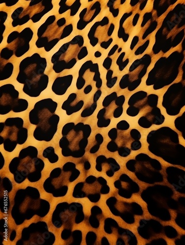 Leopard Fur Creative Abstract Geometric Texture. Graphic Digital Art Decoration. Abstract Shaped Surface Vertical Background. Ai Generated Vibrant Angular Pattern.