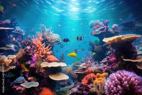 Underwater view of tropical sea bottom and wildlife © Jasmina