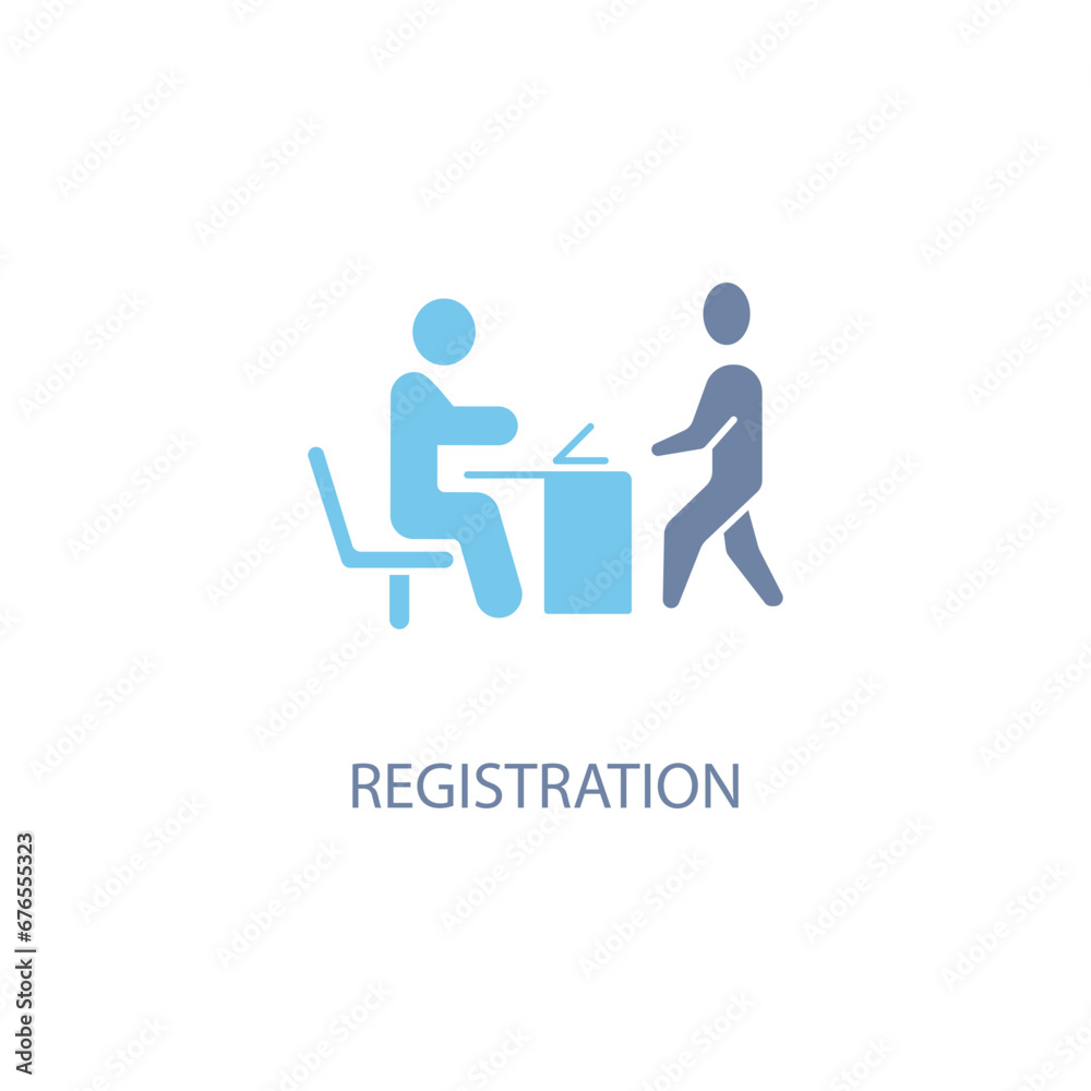 registration concept line icon. Simple element illustration. registration concept outline symbol design. registration concept line icon. Simple element illustration. registration concept outline symbol design.