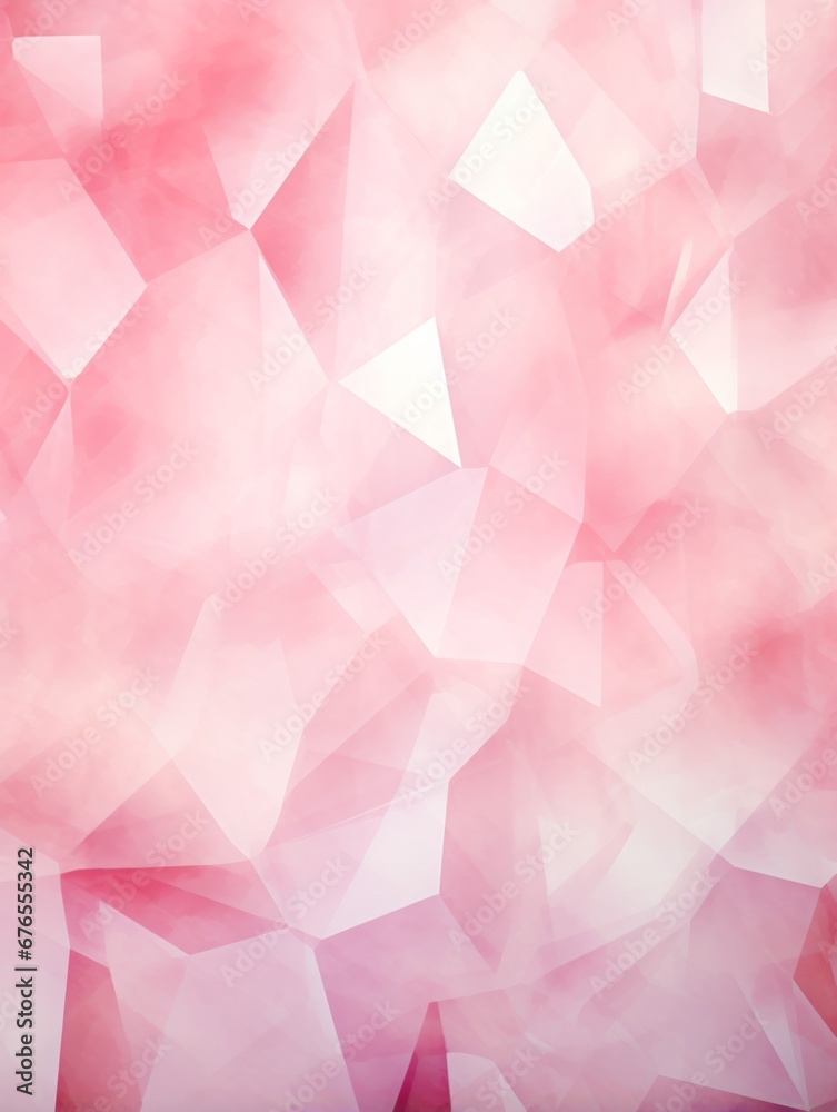 Rose Quartz Crystal Creative Abstract Geometric Texture. Graphic Digital Art Decoration. Abstract Shaped Surface Vertical Background. Ai Generated Vibrant Angular Pattern. Rose Quartz Crystal Creative Abstract Geometric Texture. Graphic Digital Art Decoration. Abstract Shaped Surface Vertical Background. Ai Generated Vibrant Angular Pattern.