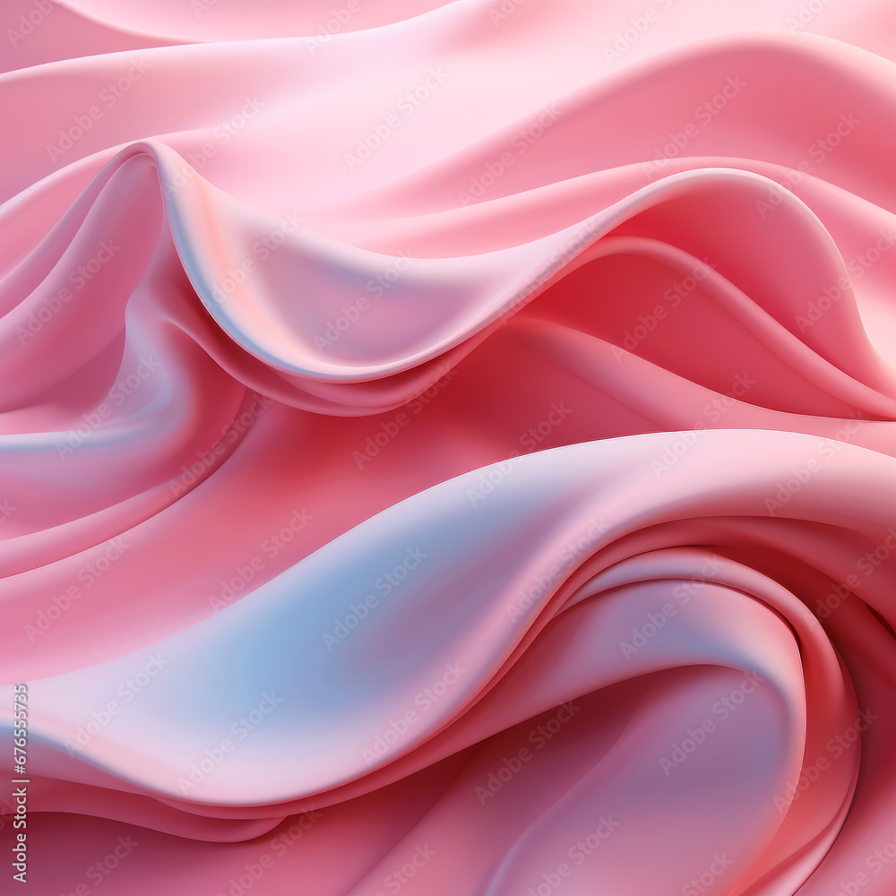 Obraz premium Colorful minimalistic geometric background smooth waves and color transitions in pink