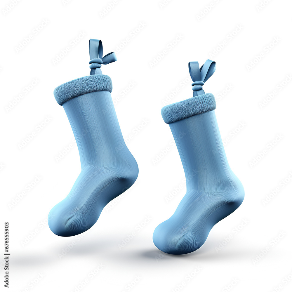 3d render of baby socks, isolated on white background,Generative AI 3d render of baby socks, isolated on white background,Generative AI