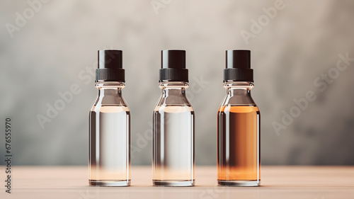 set of bottles of essential oil