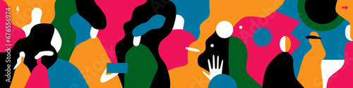  internet people social network abstract vector illustration ,
 group of people multicolored silhouettes background