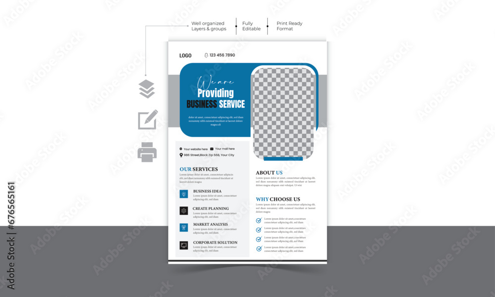 Obraz premium Corporate modern and Minimalist Business Flyer design Template 