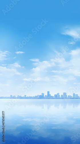 blue water skyline © Hachem