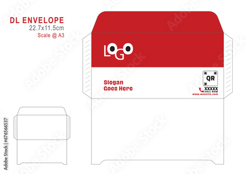 American DL Envelope, Brand Identity Essential Elements Envelopes Corporate ID Design Vector Design Templates for printing production company stationary