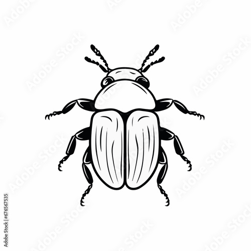 Beetle in cartoon, doodle style. 2d vector illustration in logo, icon style. AI Generative © Alexey