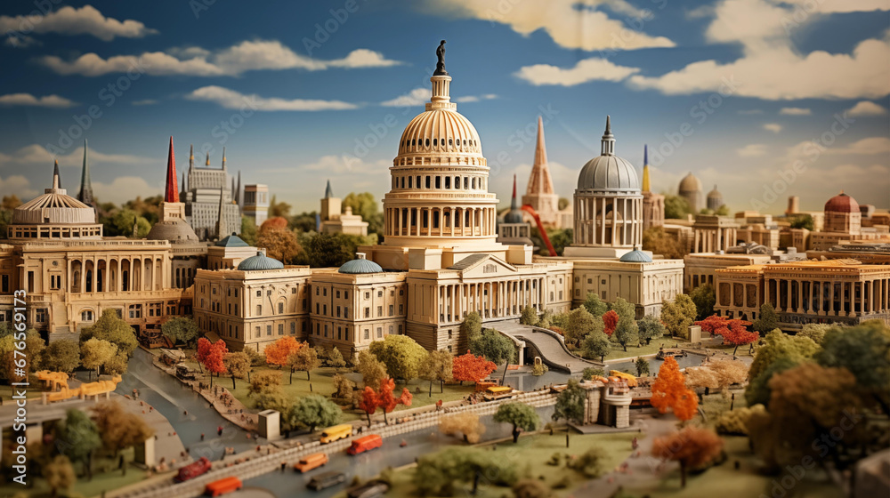 Washington DC Capitol in miniature