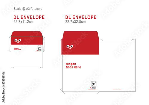 American DL and A4 Envelope, Brand Identity Essential Elements Envelopes Corporate ID Design Vector Design Templates for printing production company stationary