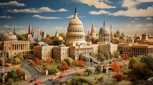 Washington DC Capitol in miniature photo