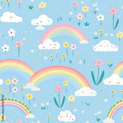 Spring Showers and Rainbows Patterns
