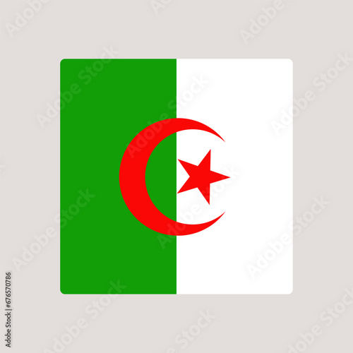 algeria flag. vector illustration national flag isolated on light background