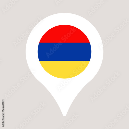 Free Download armenia pin location flag. vector illustration national flag isolated on light background - GFXLoad