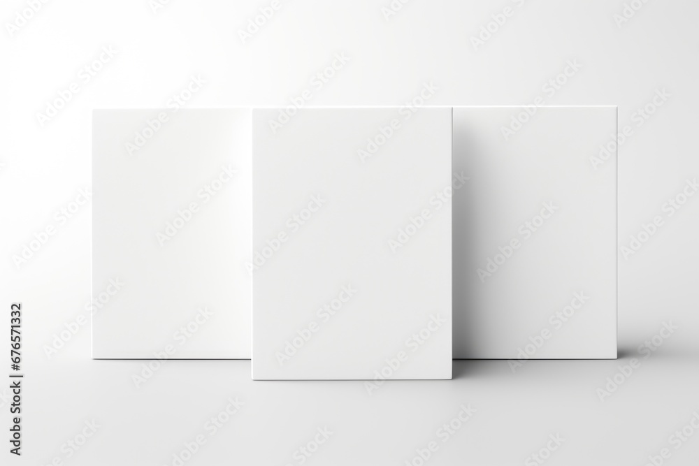 Minimalist White Wall Square Frames for marketing and advertising