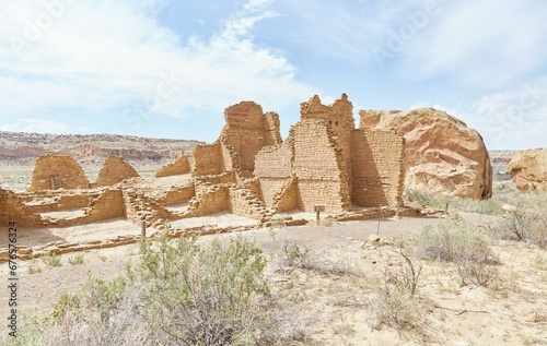 Vászonkép The incredible ruins of Chaco Canyon in a remote section of New Mexico