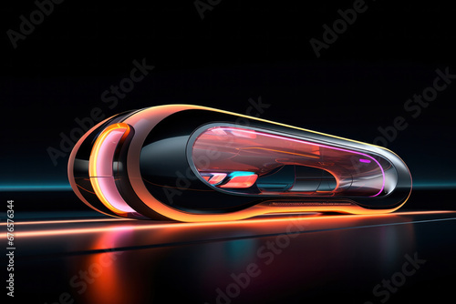 A conceptual hyperloop pod, straight from a sci-fi film photo
