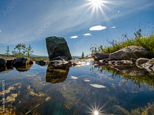 Bach im Skarvan og Roltdalen-Nationalpark, Norwegen photo