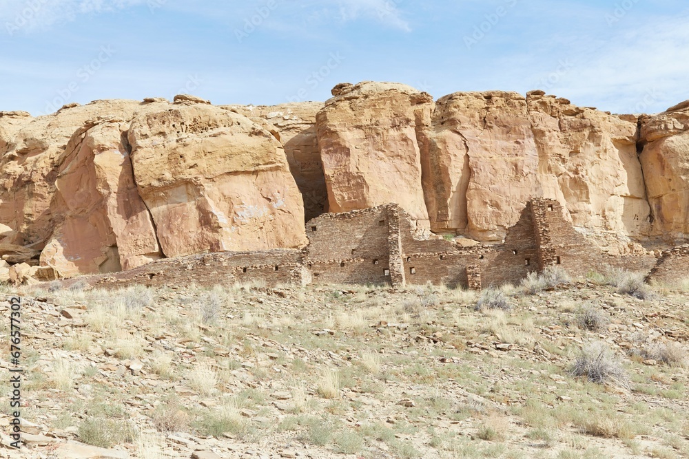 The Hungo Pavi Pueblo at Chaco Canyon, New Mexico