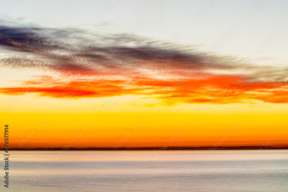 Fototapeta premium pre-dawn clouds over the ocean