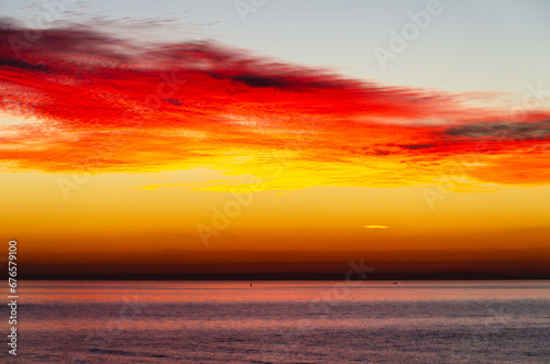 ocean clouds just before sunrise