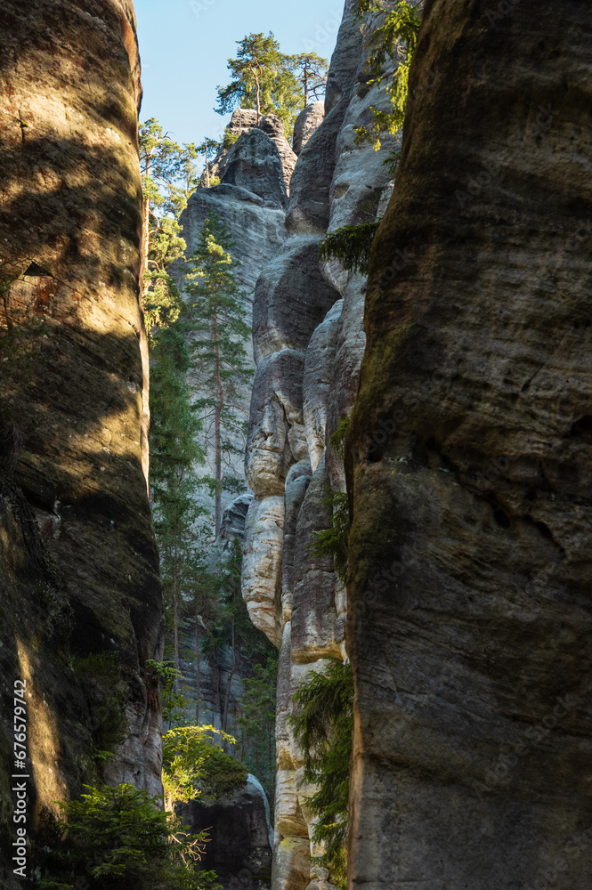 Monumental rock formations in Adrspach rocks, Czech Republic