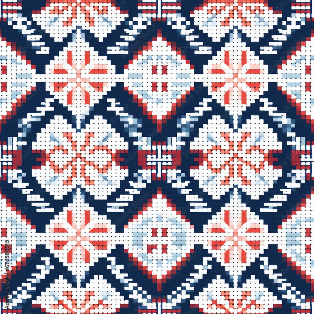 Scandinavian Cross-Stitch Motifs Pattern