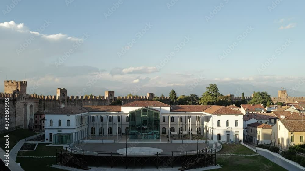 Cittadella, Padua - Italy - Tour of the walls of the medieval city and view over the roofs of the fortified town Cittadella, Padua - Italy - Tour of the walls of the medieval city and view over the roofs of the fortified town