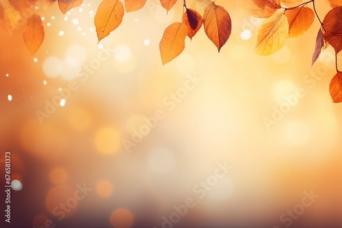 autumn background with leaves, generative ai