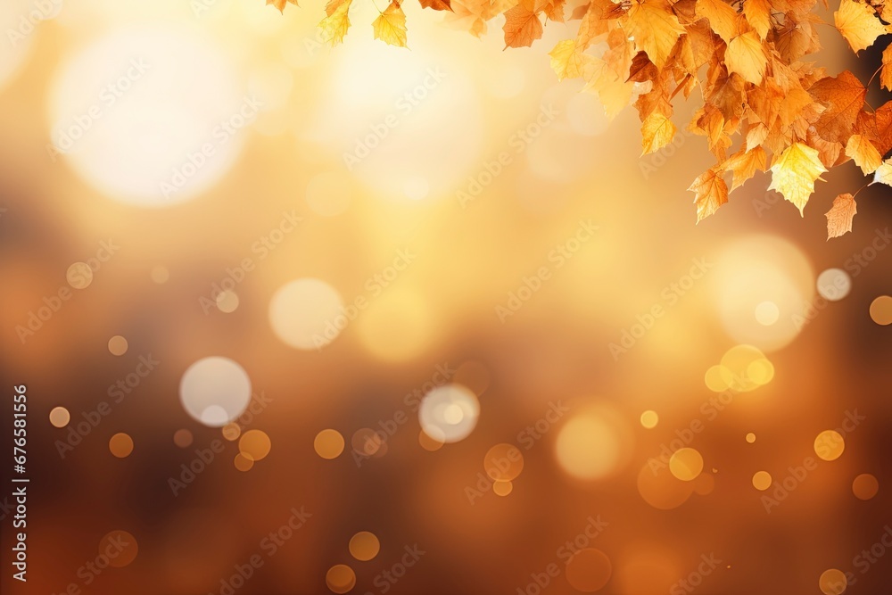 autumn background with leaves, generative ai