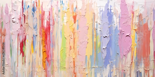 An abstract textured acrylic painting art background with a vertical color lines. Interior decoration, wallpaper pattern